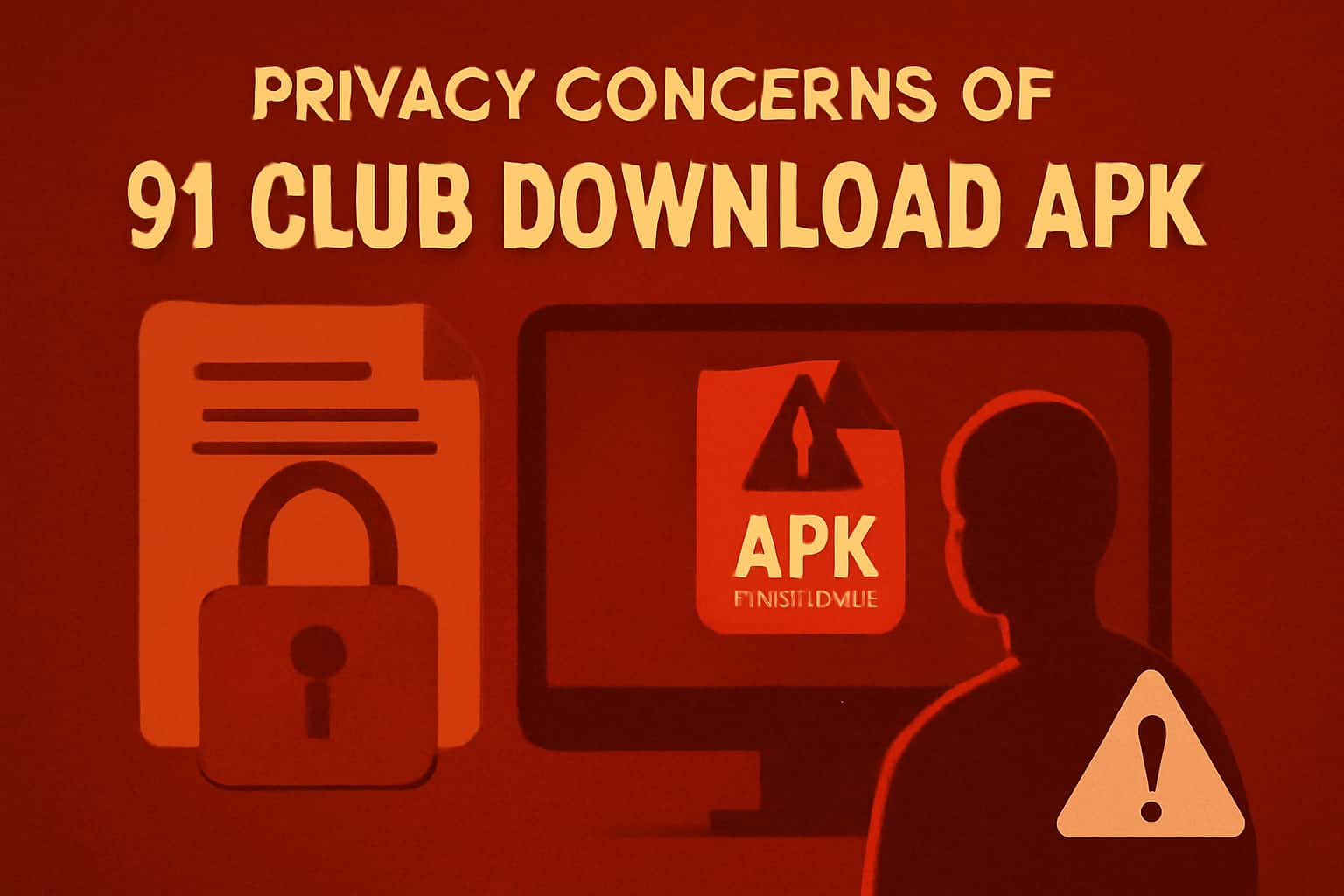 An illustrative scene highlighting privacy risks associated with the 91 Club Download APK.
