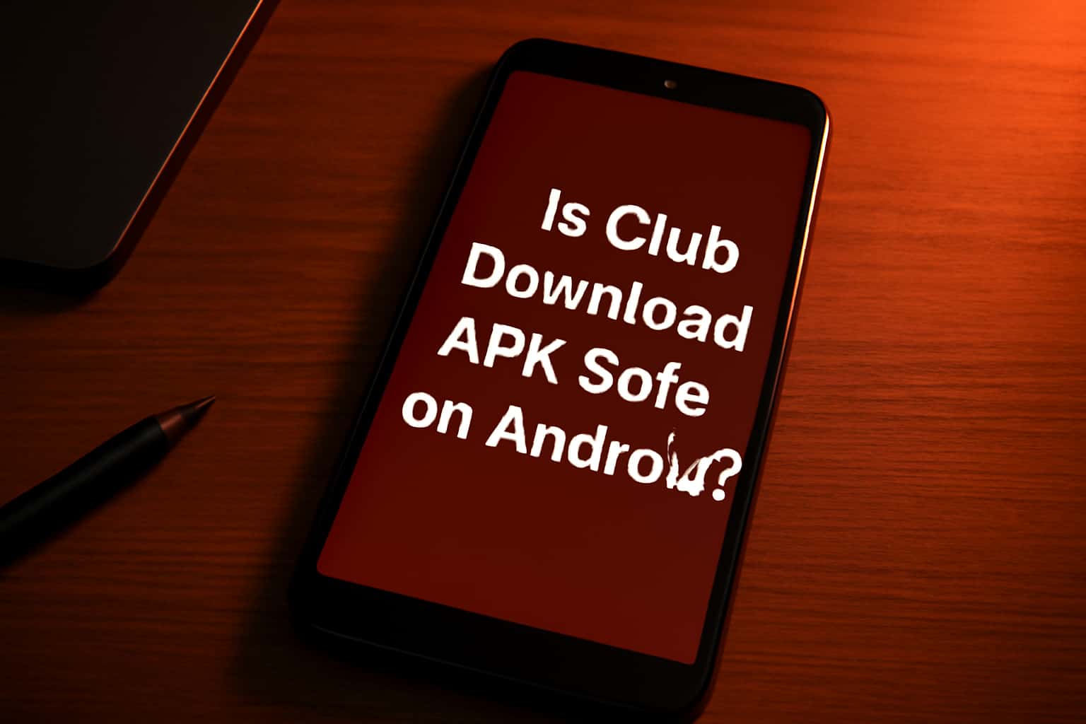 An informative scene discussing the safety of 91 Club Download APK on Android.