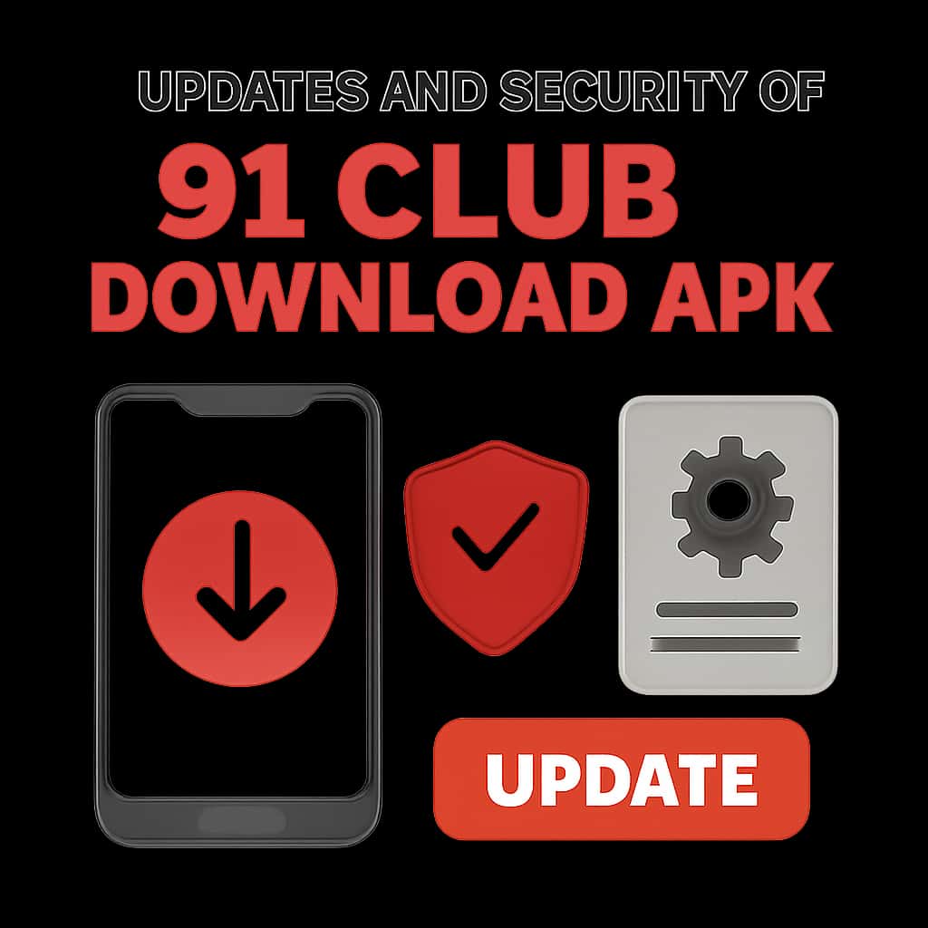 Diagram explaining Updates and Security of 91 Club Download APK.