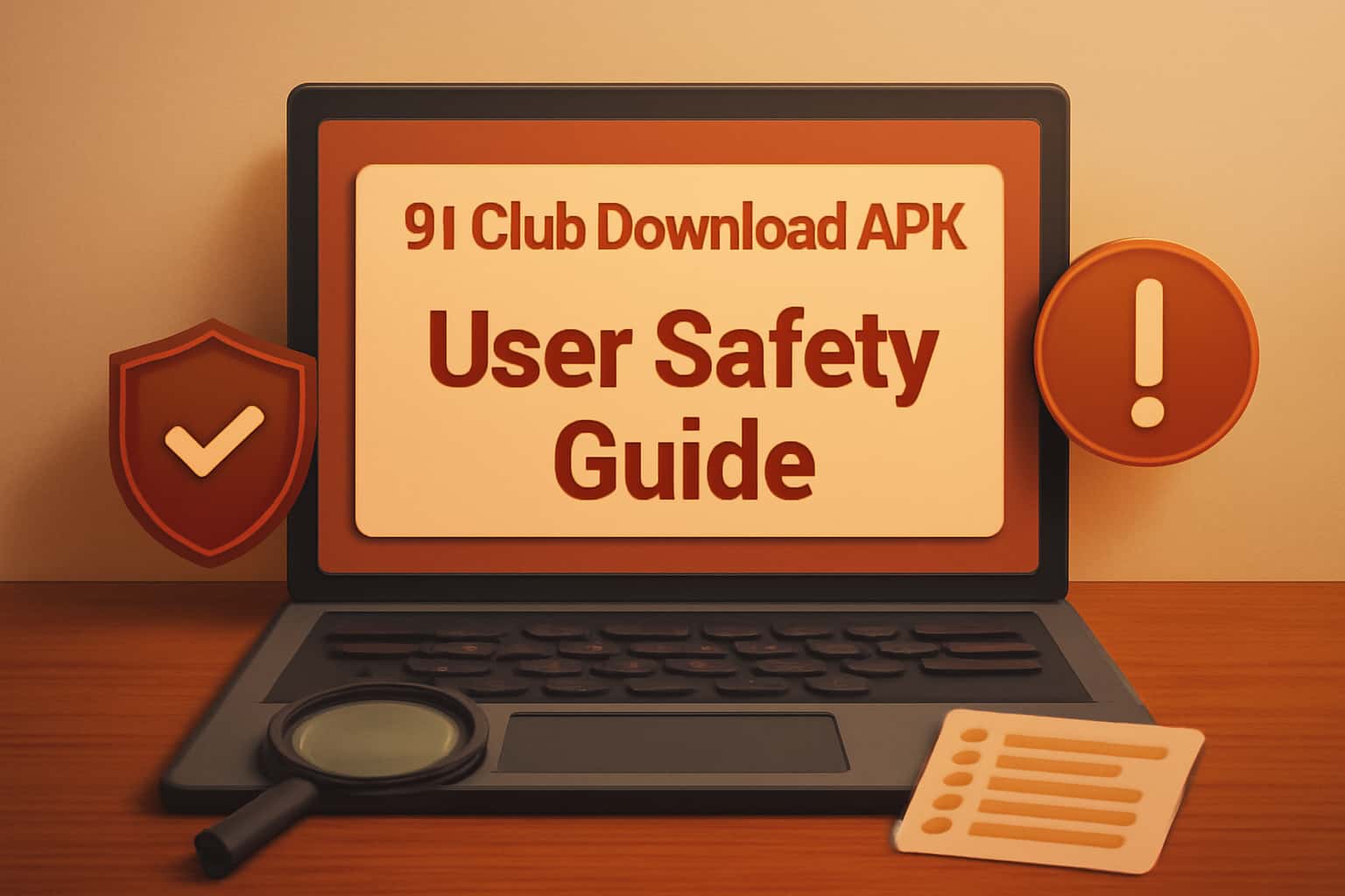 A conceptual image representing user safety while using the 91 Club Download APK.