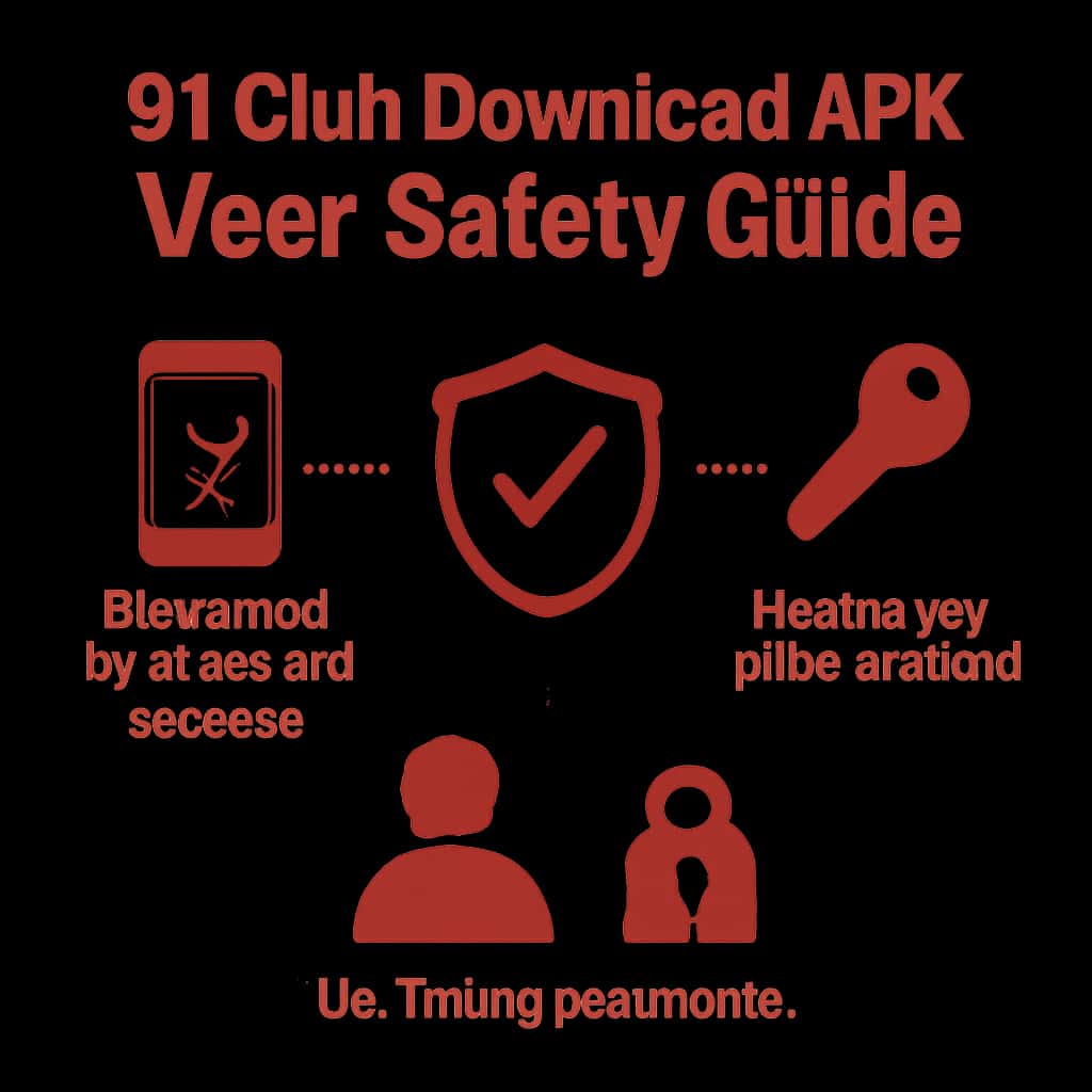 An educational diagram about user safety protocols for 91 Club Download APK.