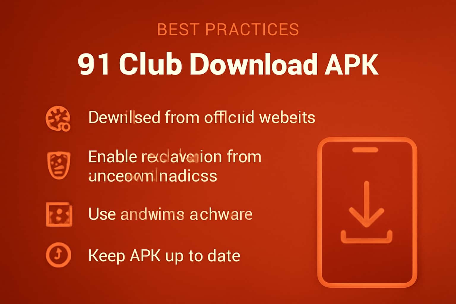 Informational scene about Best Practices for 91 Club Download APK Users