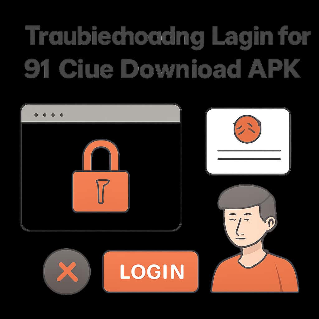 Illustration detailing the troubleshooting steps for 91 Club Download APK.