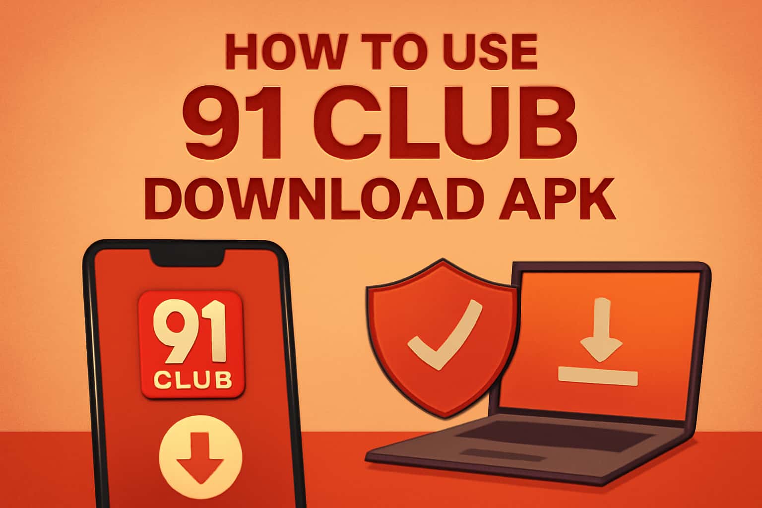 An informative illustration on using the 91 Club Download APK safely.